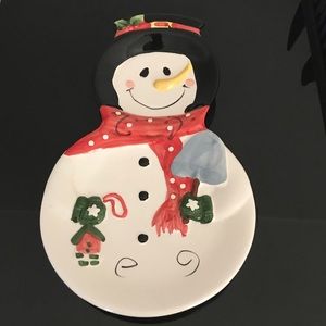 Snowman Spoon Rest Ceramic